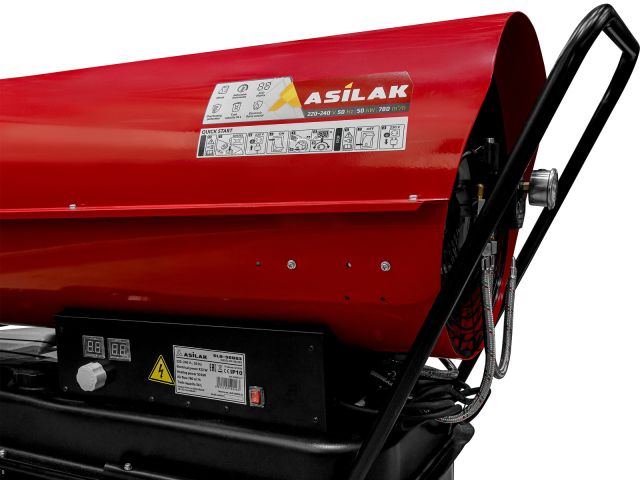 Нагреватель воздуха диз. ASILAK  SLD-50003 непрям (Мощность 50кВт; Производительность 780 м3/ч; Термостат) (AS6312-7)