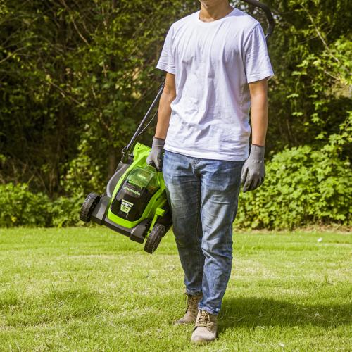 Газонокосилка Greenworks GD24LM33K2 24V (33 см) аккумуляторная, с АКБ 2 А/ч и ЗУ