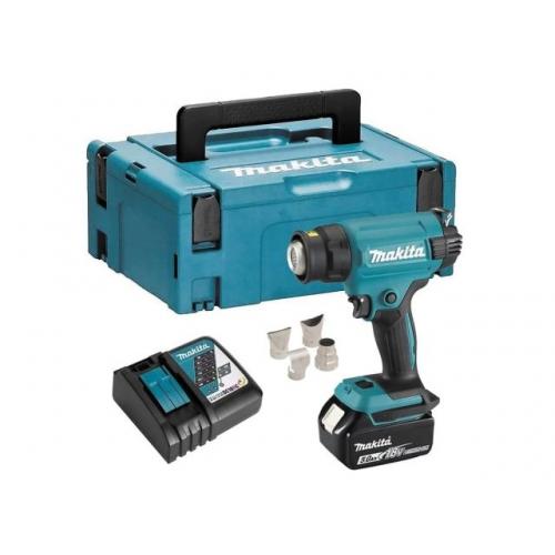 Аккум. термовоздуходувка Makita LXT 18В в кейсе (18В, 550 град, 2 скорости,6 режимов, кейс MakPac ,насадки 5.0Ач х1,з/у) (DHG181RT1J)