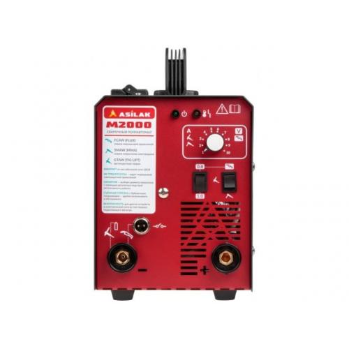 Полуавтомат сварочный ASILAK M2000 (230В; 20-180 А; 80В; FLUX/MMA/TIG LIFT; байонетный разъем; без подкл. газа) (AS1569-5)