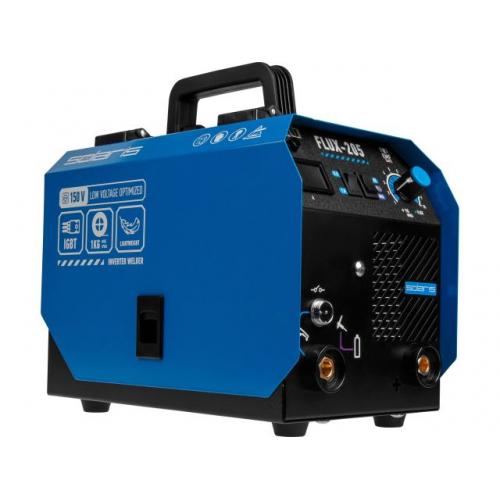 Полуавтомат сварочный Solaris FLUX-205 (230В; 20-180 А; 20,5 В / 80 В / 62 В; FLUX/MMA/TIG LIFT; байонетный разъем;) (SL5712-2)